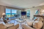 Living Area opens up to Gulf Views
